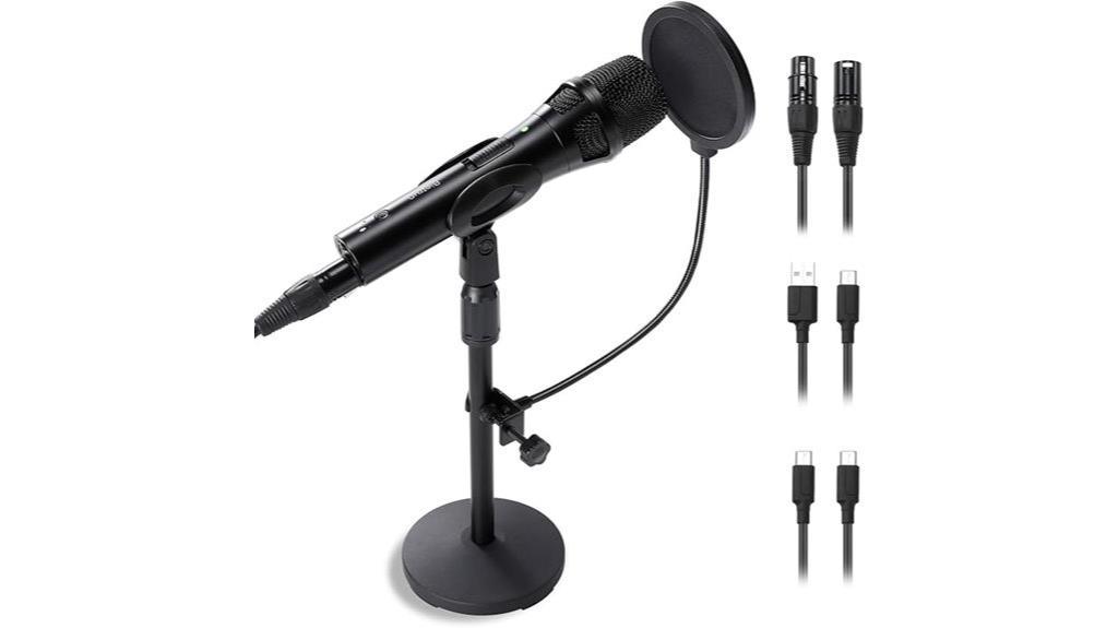 podcast microphone with stand