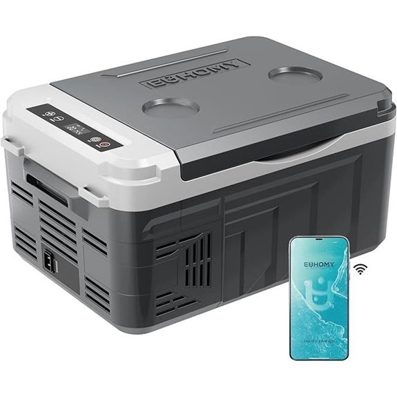 EUHOMY 12V Portable Car Refrigerator Cooler Freezer