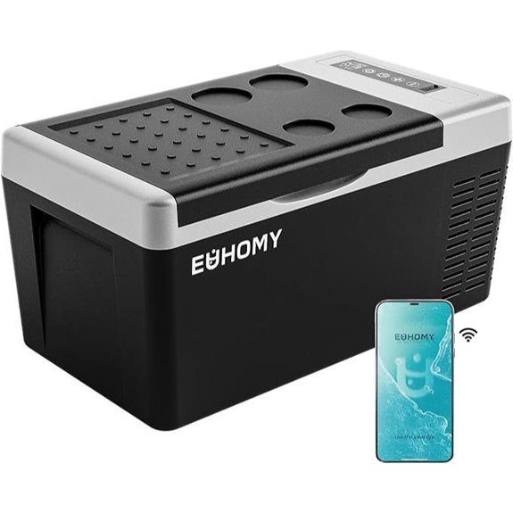 EUHOMY 12V Portable Car Refrigerator and Freezer