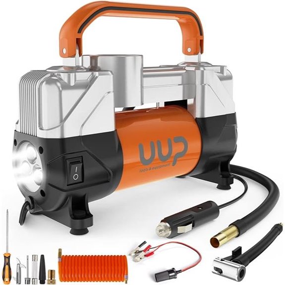 Portable 12V Tire Inflator with LED Light