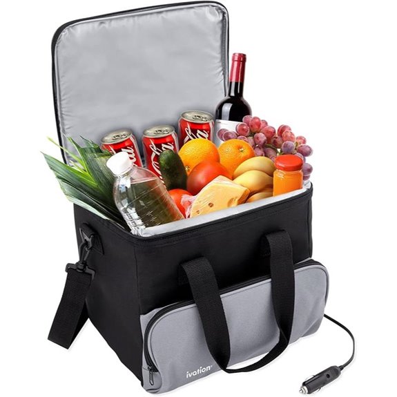 Ivation 15L Portable Electric Cooler Bag with Shoulder Strap