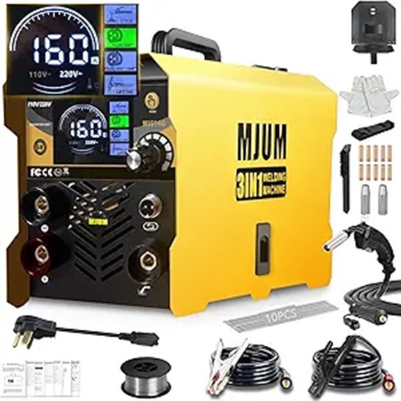 Portable 160A MIG Welder with Dual Voltage