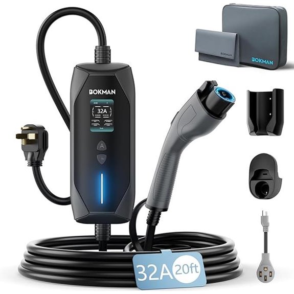 Bokman Portable Level 2 EV Charger (J1772 20ft)