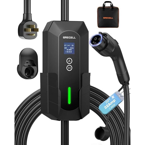 GRECELL Level 2 EV Charger 32A Portable with Cable