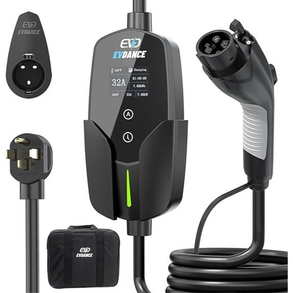 Portable 32Amp Level 2 EV Charger with 25ft Cable