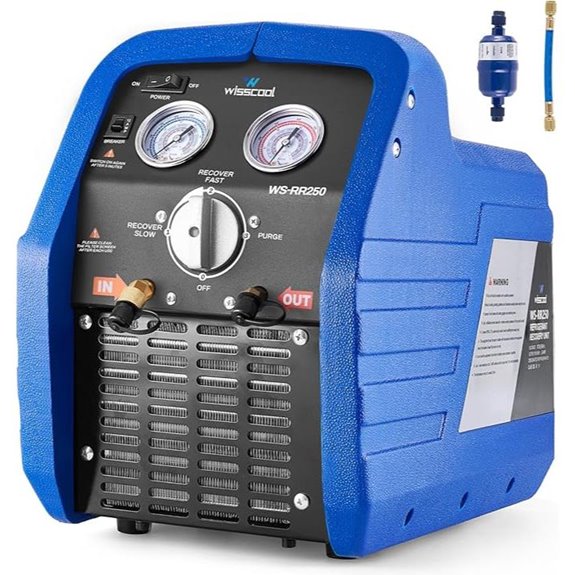 Portable 3/4 HP Refrigerant Recovery Machine