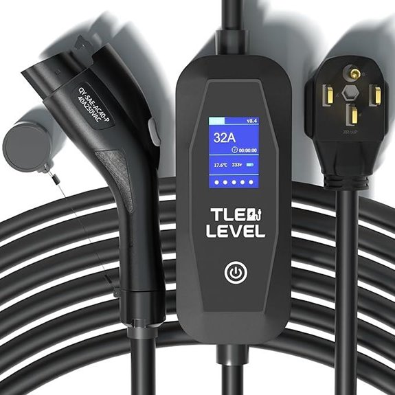 Portable 40 Amp Level 2 EV Charger with NEMA 14-50 Plug