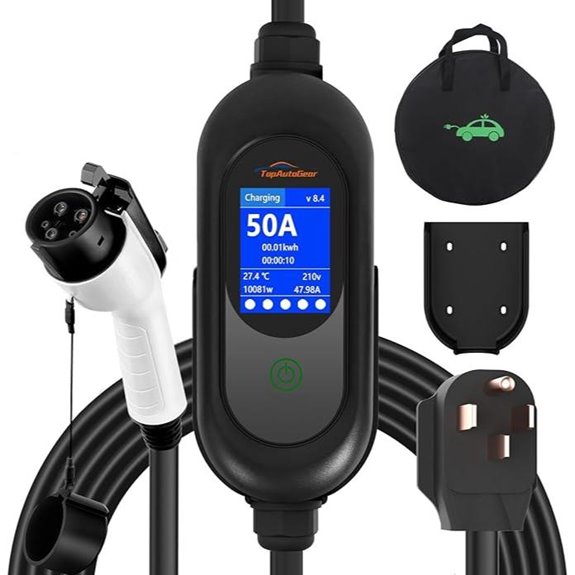 Level 2 50Amp Portable EV Charger with Timer