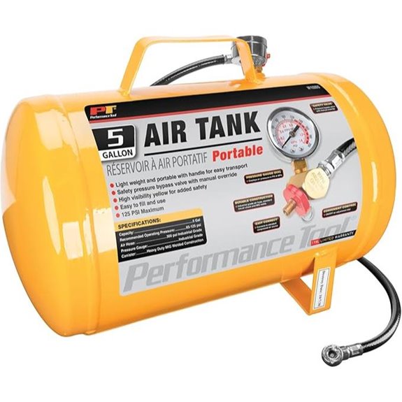 Performance Tool 5-Gallon Portable Horizontal Air Tank