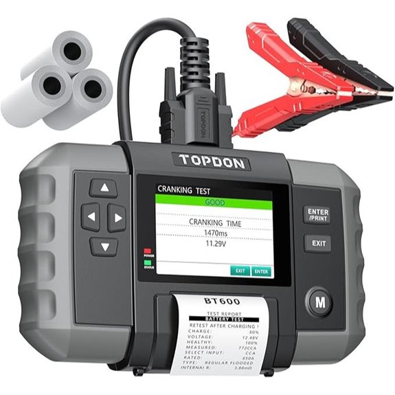 TOPDON BT600 Car Battery Tester with Printer