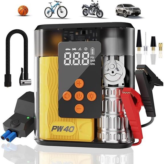 Jump Starter with Air Compressor and USB Power