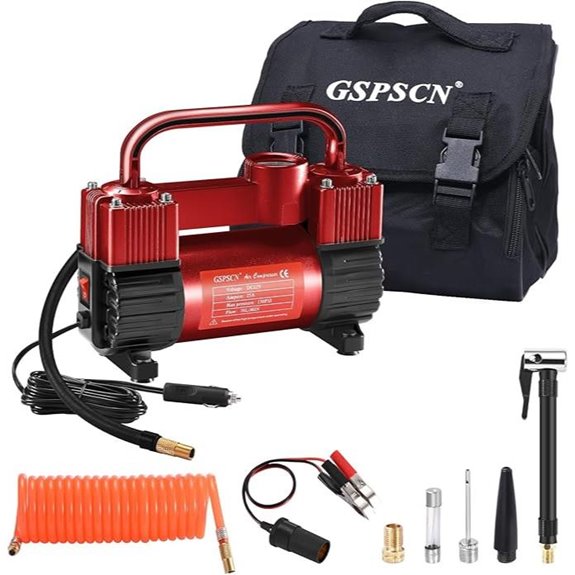 GSPSCN Double Cylinder Portable Air Compressor Pump