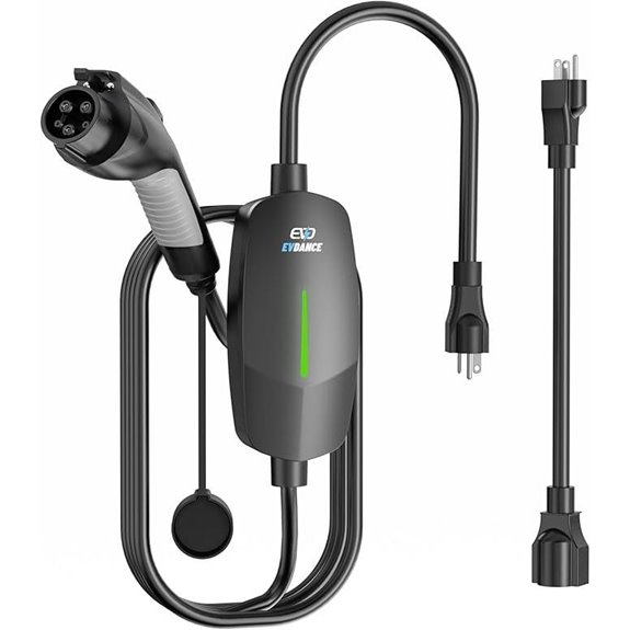 Level 1&2 Portable EV Charger with 25ft Cable