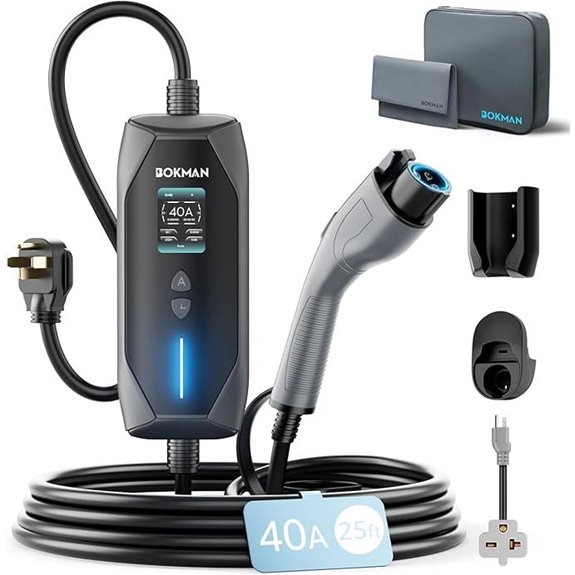 Bokman Portable Level 2 EV Charger with NEMA Adapters