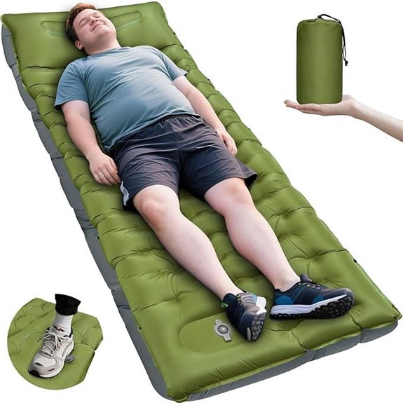 Camping Sleeping Pad with Built-in Foot Pump
