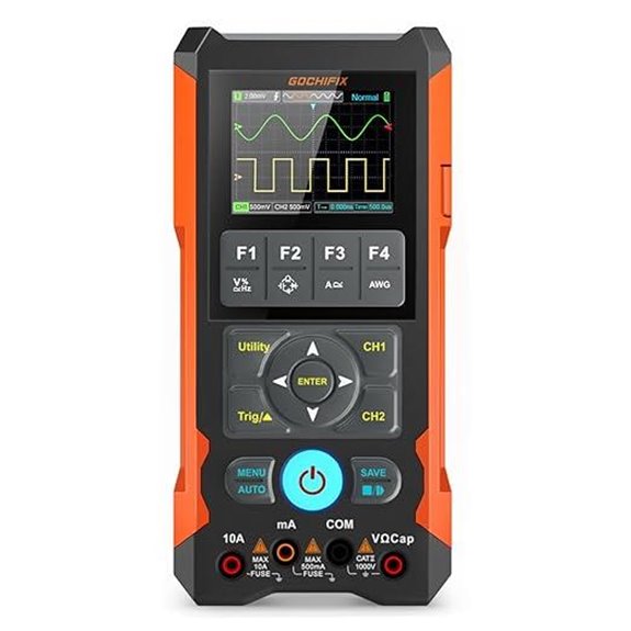 Handheld 3-in-1 Oscilloscope Multimeter with Signal Generator