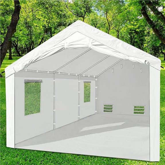 Portable Paint Booth with Mesh Windows and Rainproof Cover