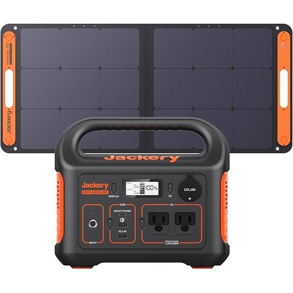 Jackery 300 Solar Generator with Panel for Outdoors