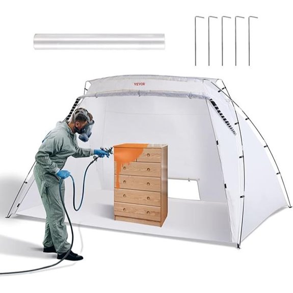 VEVOR Portable Spray Paint Tent with Floor and Mesh