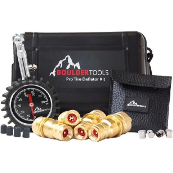 Boulder Tools Tire Deflator with Air Pressure Gauge