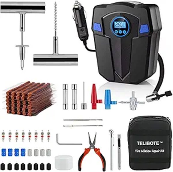 Portable Tire Repair Kit with Air Compressor