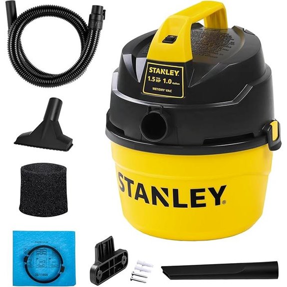 Stanley 1-Gallon Wet Dry Shop Vacuum with Powerful Suction