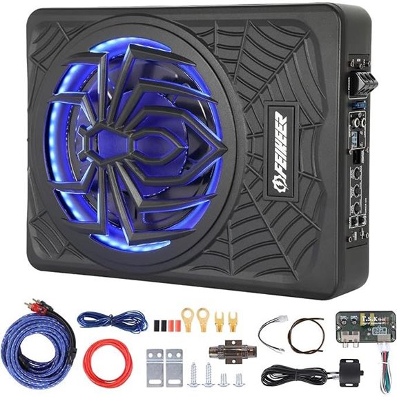 1200W 10 Car Subwoofer with LED Lighting and Amp
