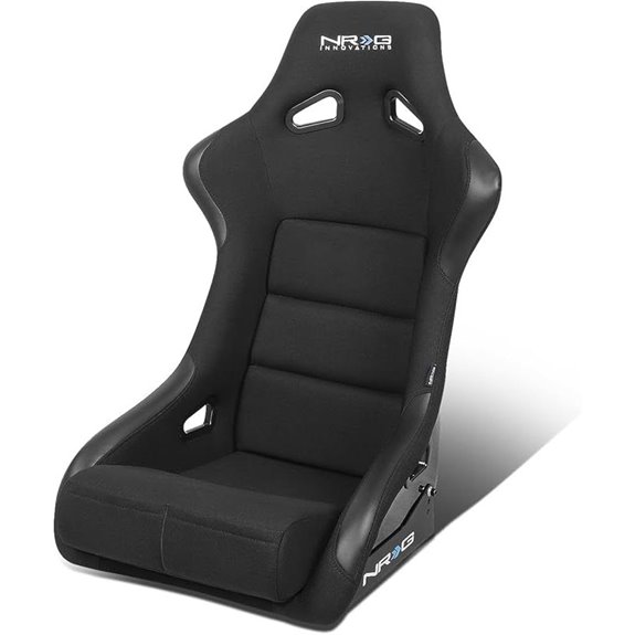 NRG Fixed Back Racing Seat with Harness Compatibility
