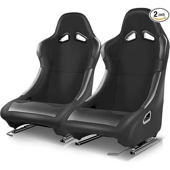 Auto Dynasty Racing Seat Pair with Sliders