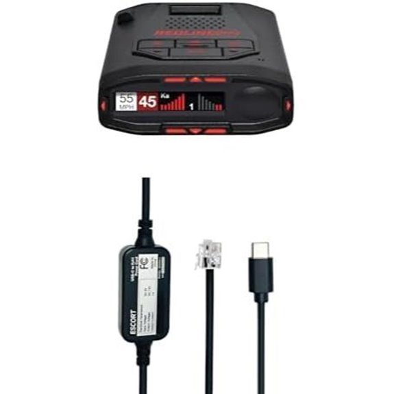 Redline 360c Radar Detector & Escort Power Cord Bundle