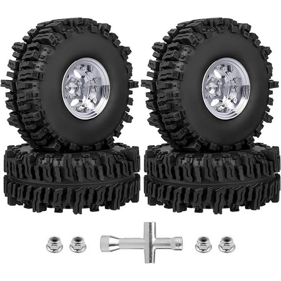 HobbyPark 1.9 Beadlock Wheels & Tires for RC