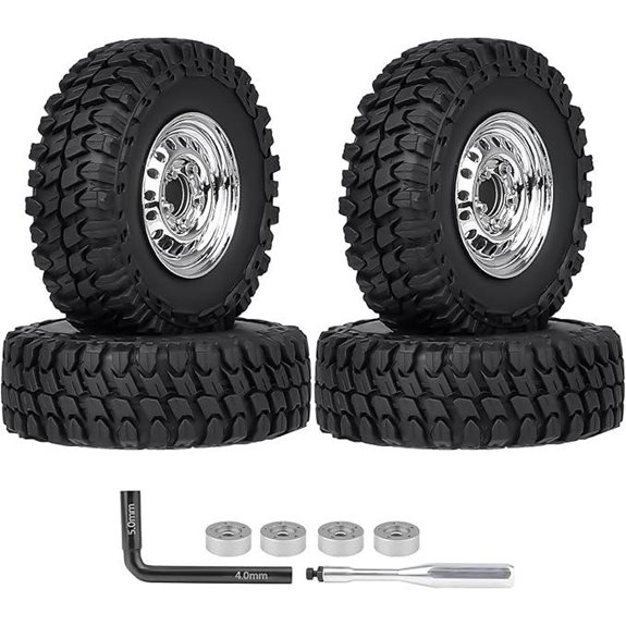 HobbyPark 1.0 Beadlock Wheels and Tires for RC Crawler
