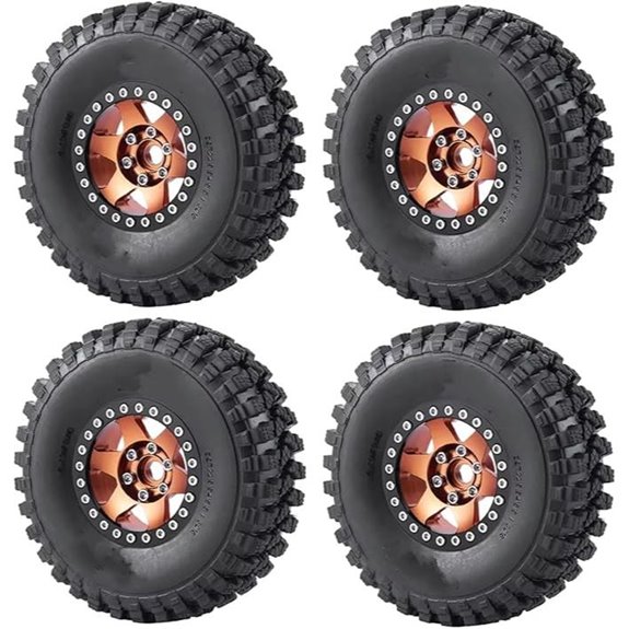 RC Wheel Rims and Tires for Axial TRX-4 1/10