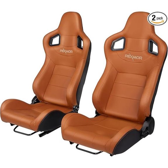 PEXMOR Reclinable Universal Racing Bucket Seats (2-Pack)