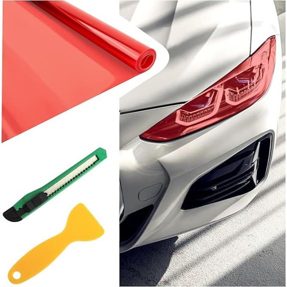 Car Headlight & Taillight Tint Film Kit (Red)