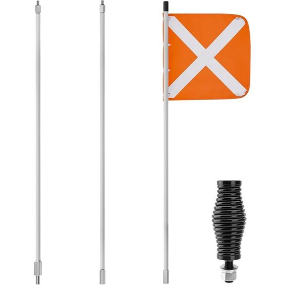 Sand Safety Flag with Mounting Base 12x12 Reflective