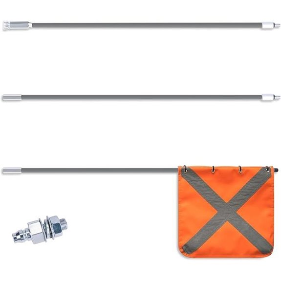 Off-Road Safety Flag with Reflective Stripes
