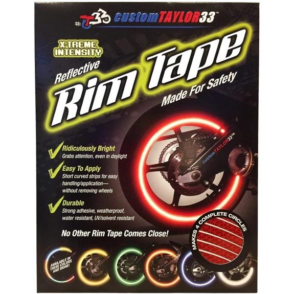 customTAYLOR33 Reflective Safety Rim Tapes for Vehicles