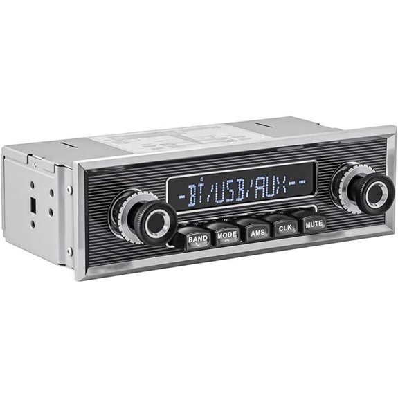 Vintage Car Stereo with Bluetooth and USB