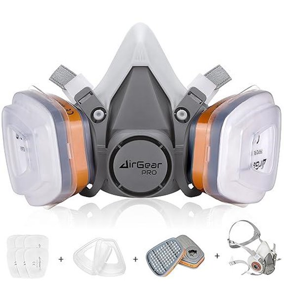 AirGearPro M-500 Reusable Respirator Mask with Filters