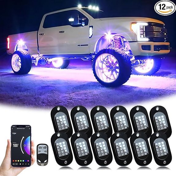 YiLaie RGB LED Rock Lights with App and Remote