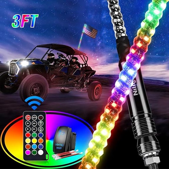 Nilight RGB LED Whip Light for Offroad Vehicles