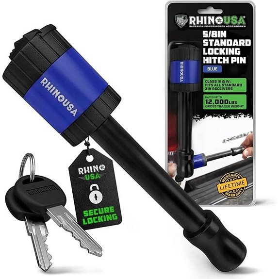 Rhino USA 2” Trailer Hitch Pin with Lock