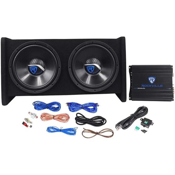 Rockville RV12.2B 1200W Car Subwoofer Enclosure Kit