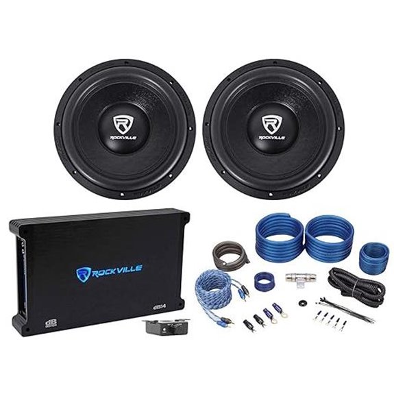 Rockville 2-Pack 12-Inch 2400W Subwoofers & Amp Kit