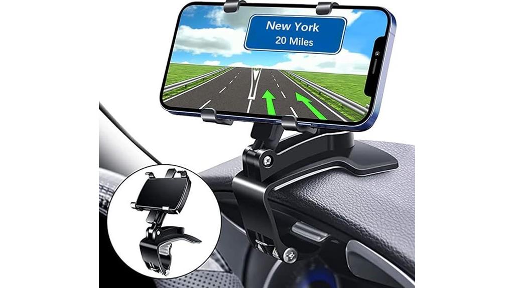 rotatable dashboard phone mount