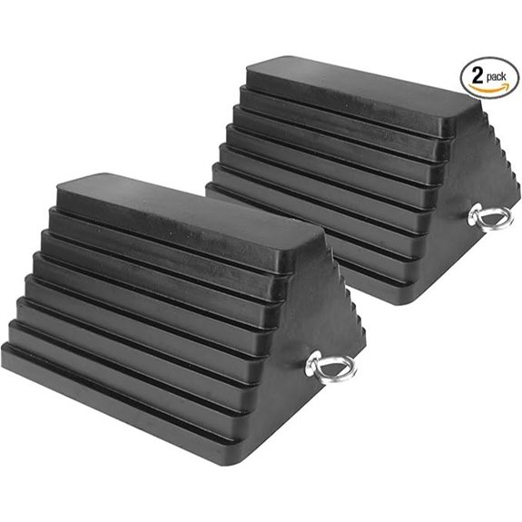 MaxxHaul Rubber Wheel Chocks 2-Pack