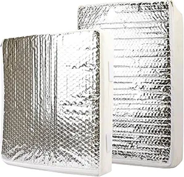 2 Pack RV Skylight & Vent Insulators with Storage Bag