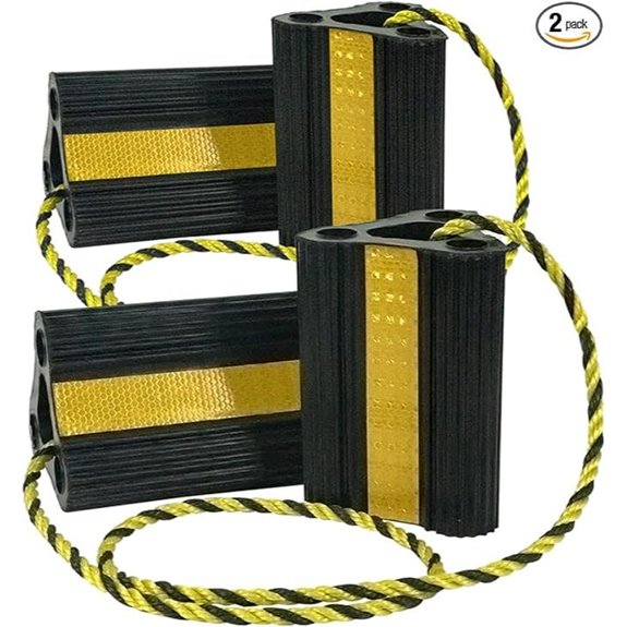 Vacallity RV Wheel Chocks with Rope (4 Pack)