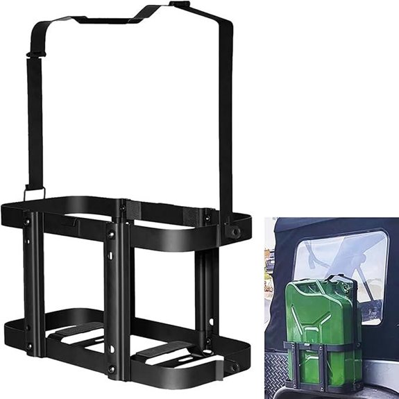 Lockable Jerry Gas Can Holder & Mount Bracket Set